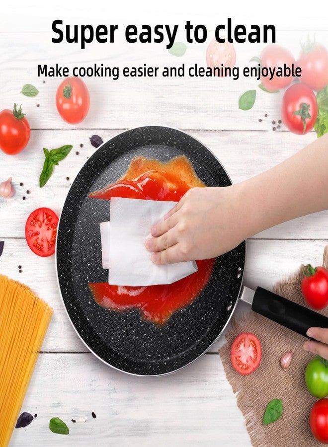WRINGKIT 10 Inch Nonstick Crepe Pan with Spreader, Flat Skillet Tortilla Pan with Granite Coating, Round Griddle Pancake Pan with Stay-Cool Handle, Induction Compatible, PFOA Free - Image 4